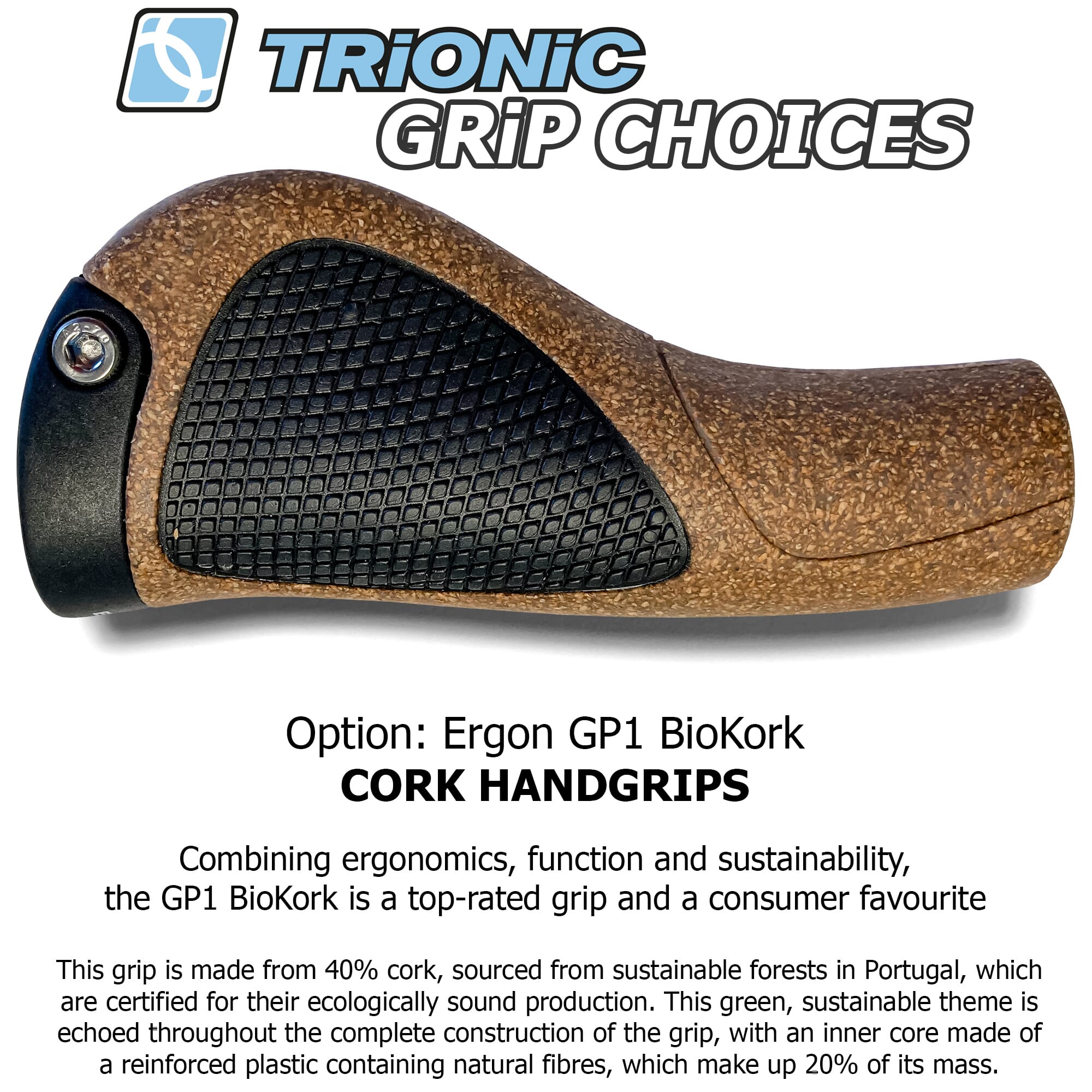 trionic veloped tour 12er cork grips