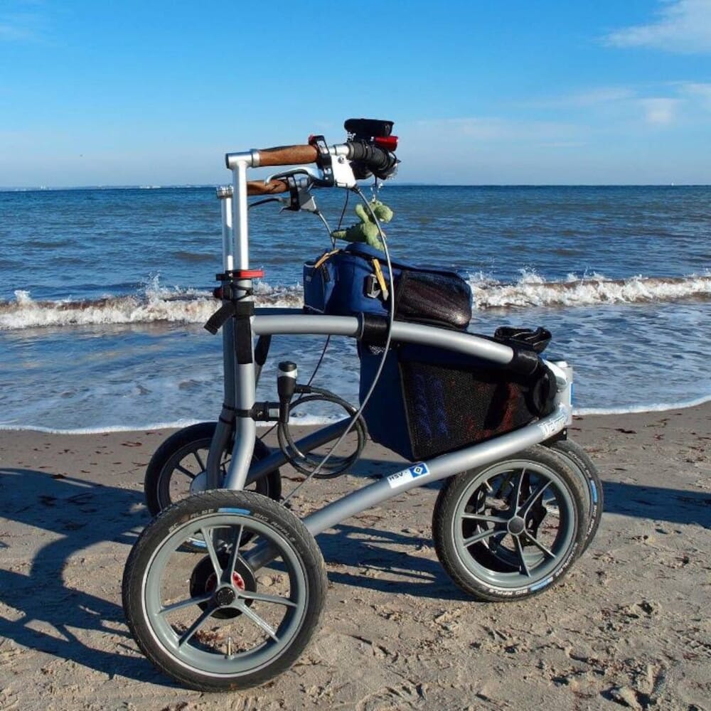 trionic veloped trek 14er on beach