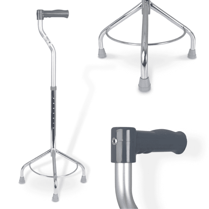 tripod walking stick with wide base