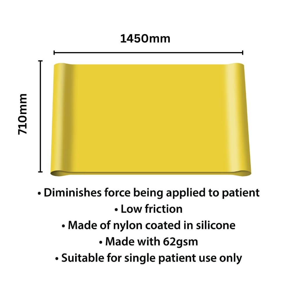 tubular slide sheet 1450 x 710mm dimensions