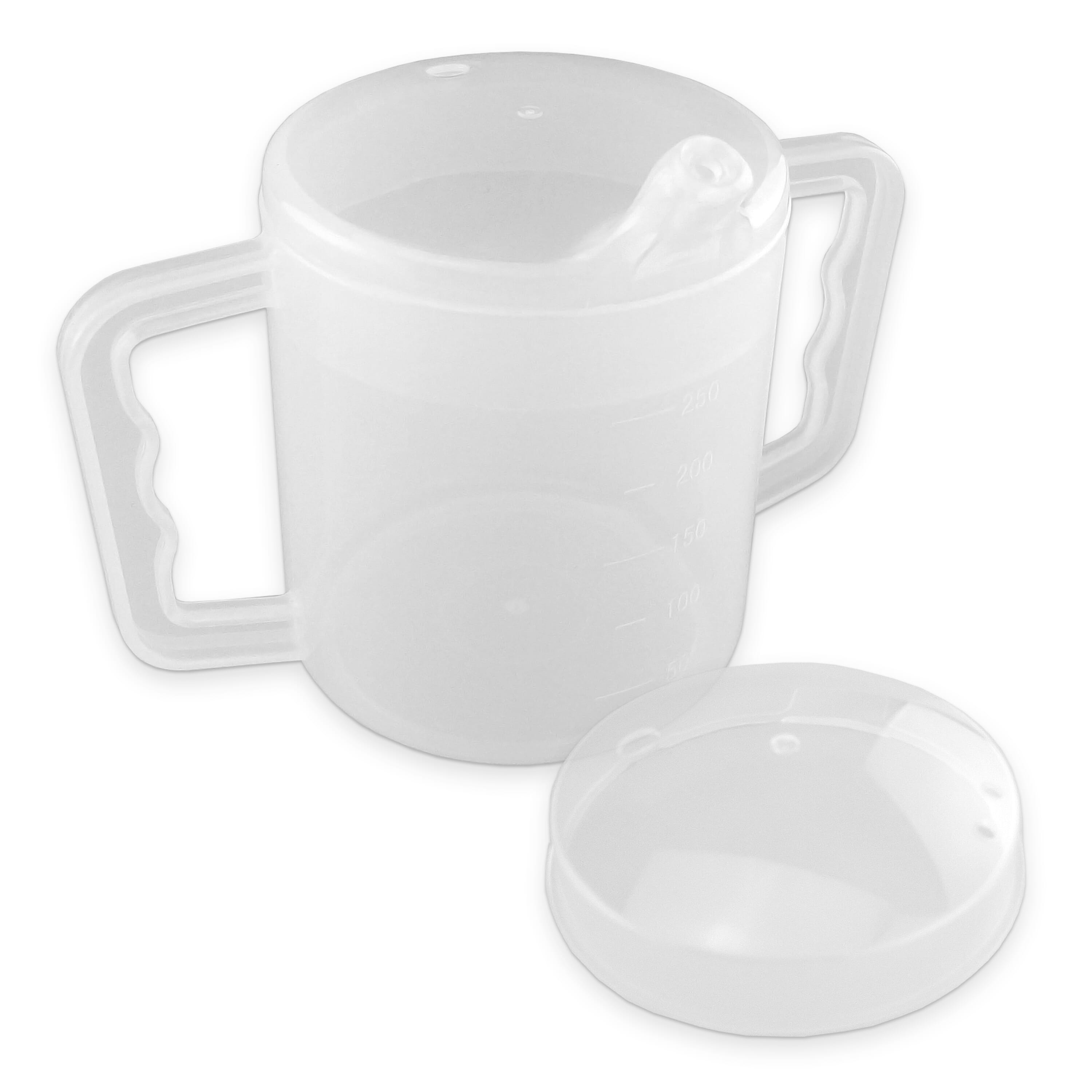 two handled mug empty