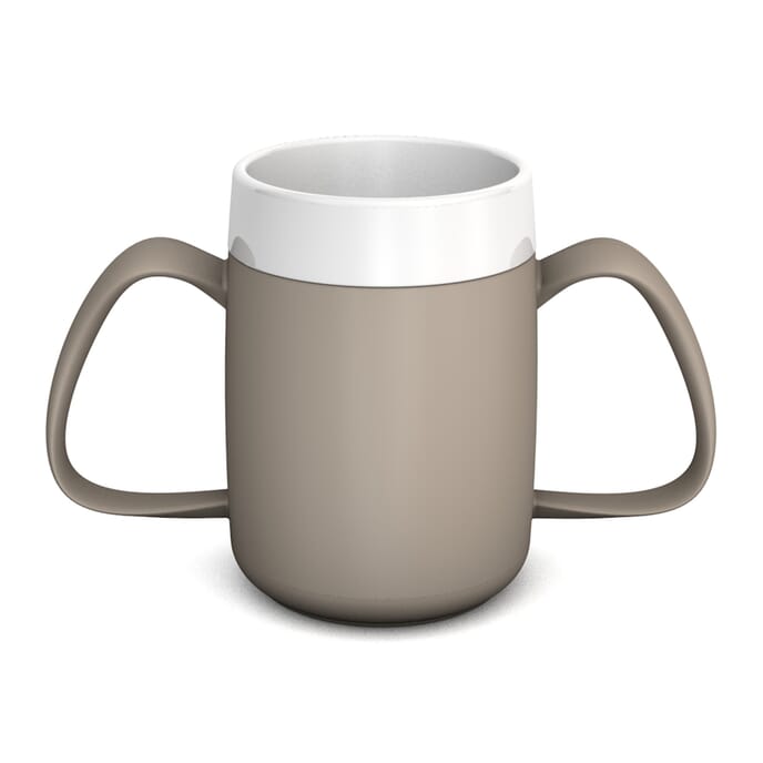 two handled mug with internal cone linen