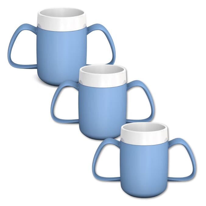 two handled mug with internal cone pack of 3