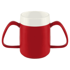 Two Handled Mug with Internal Cone - Red