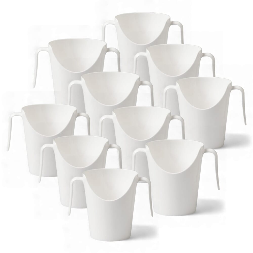 two handled nose cup white pack of 10