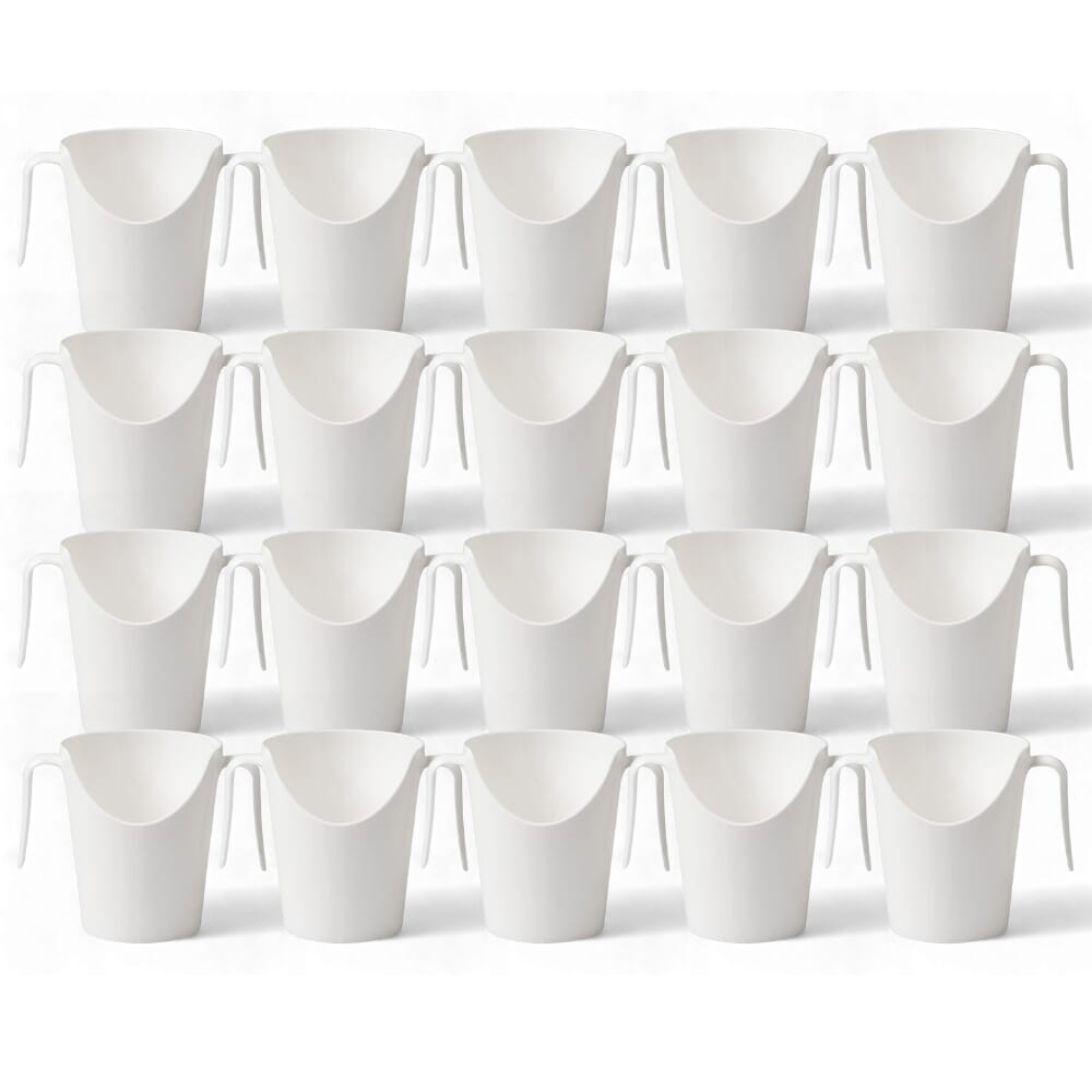 two handled nose cup white pack of 20
