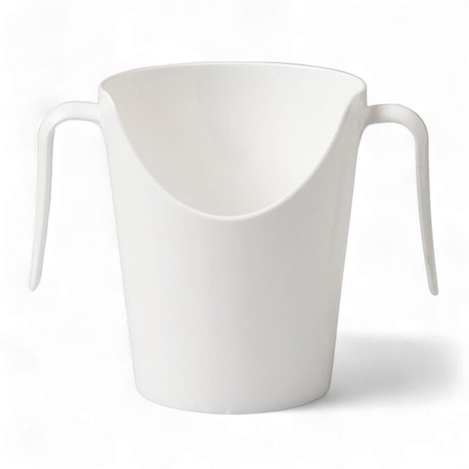 two handled nose cup white