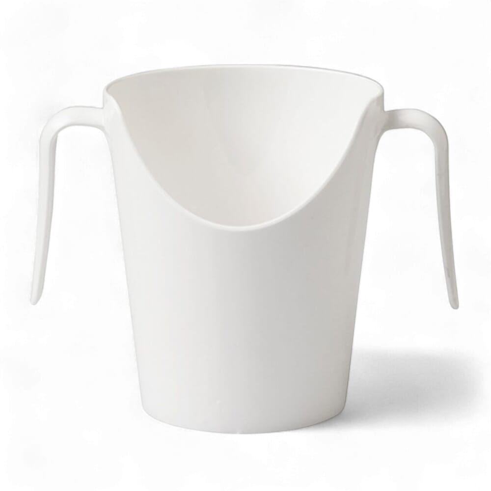 two handled nose cup white