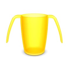 Two Handled Transparent Mug - Yellow