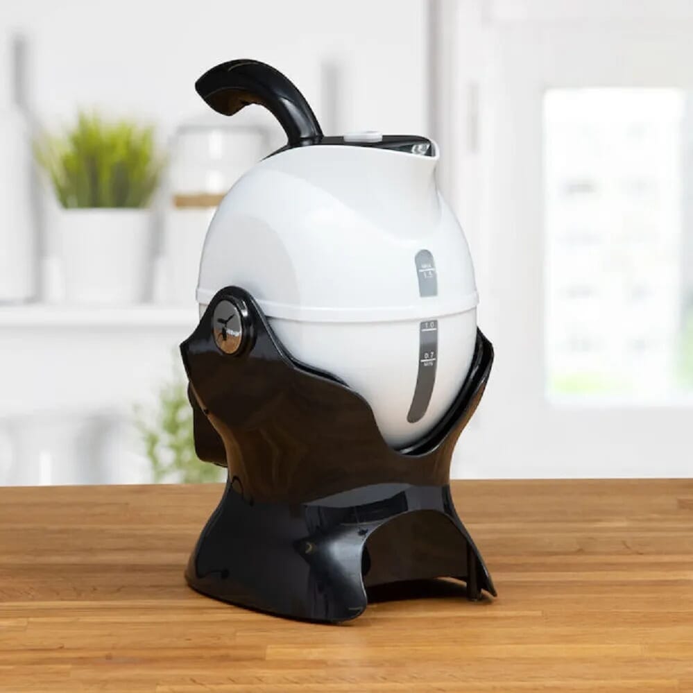 uccello ergonomic easy pour kettle and tipper black and white