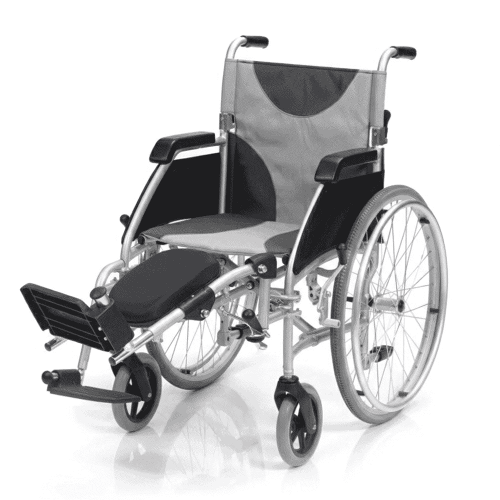ultra lightweight wheelchair 17 inch seat with left elevating footrest