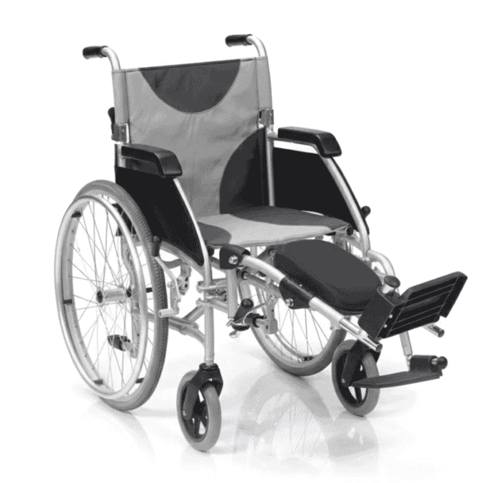 ultra lightweight wheelchair 17 inch seat with right elevating footrest