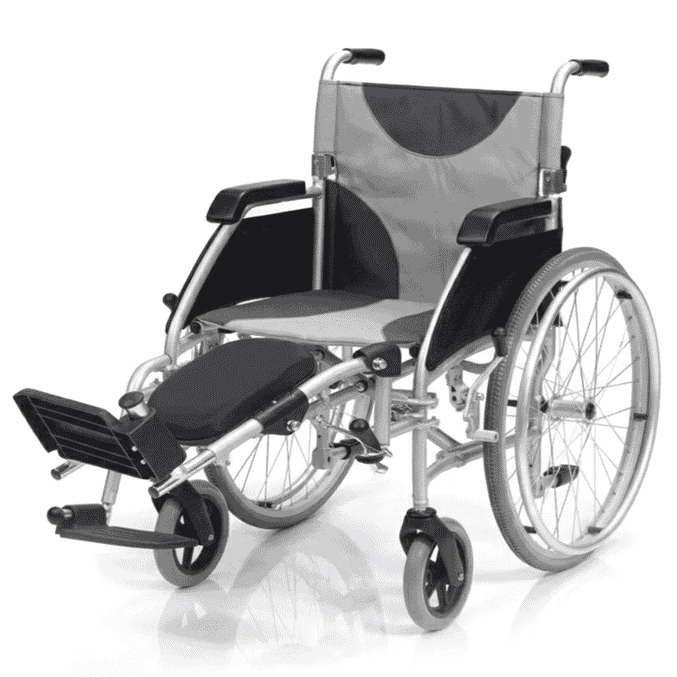 ultra lightweight wheelchair 20 inch seat with left elevating footrest