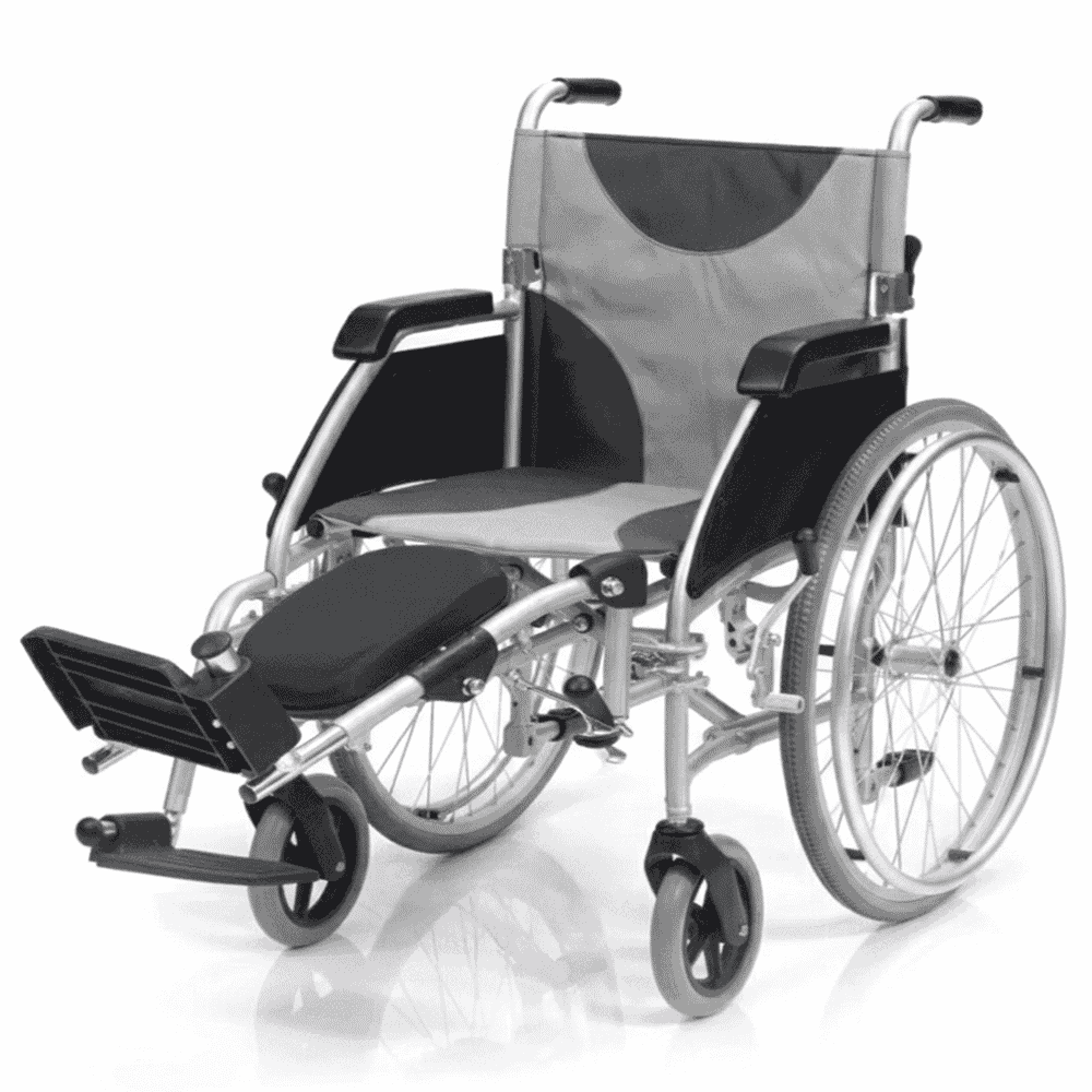 ultra lightweight wheelchair 20 inch seat with left elevating footrest