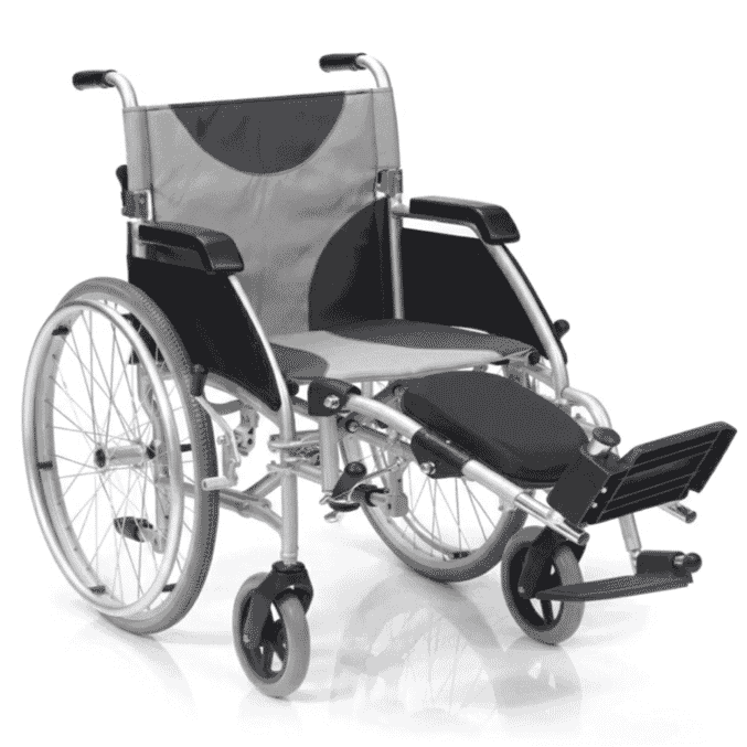 ultra lightweight wheelchair 20 inch seat with right elevating footrest