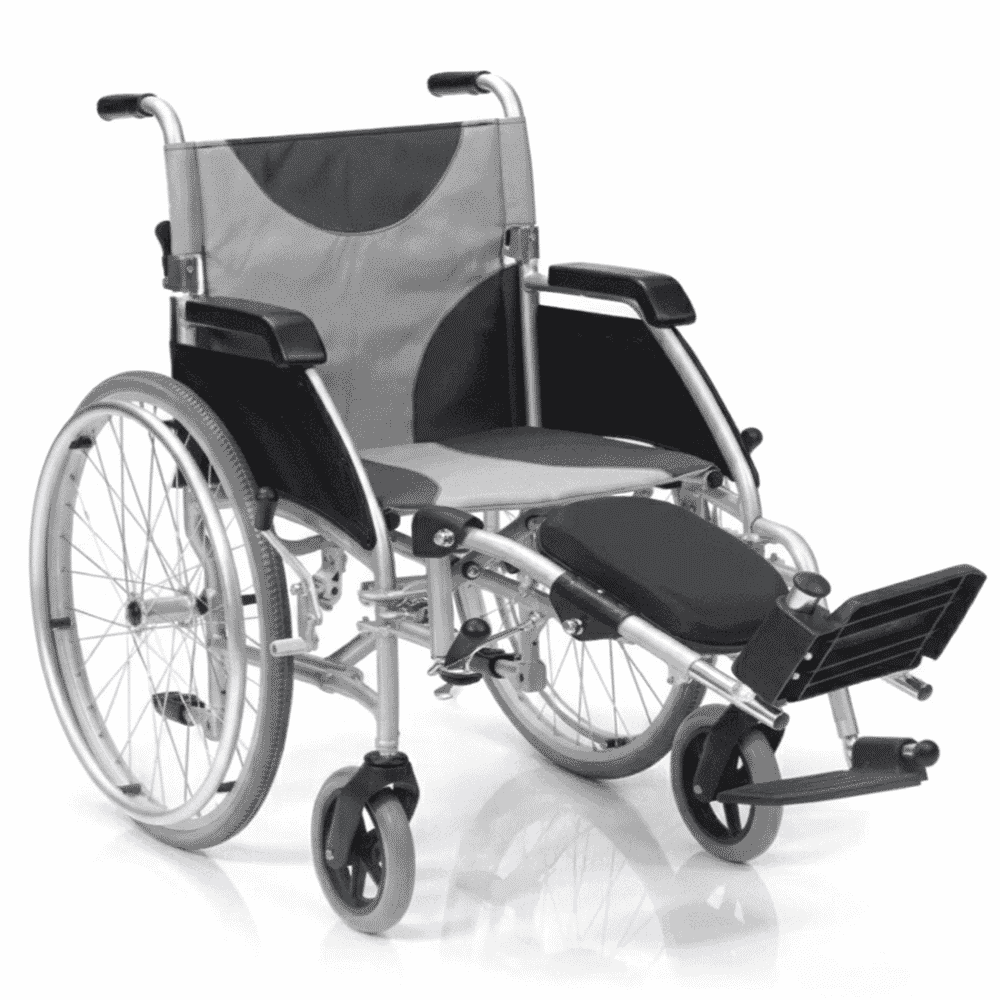 ultra lightweight wheelchair 20 inch seat with right elevating footrest