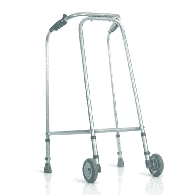 ultra narrow walking frame with wheels
