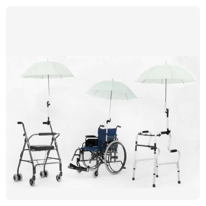 umbrella holder in use