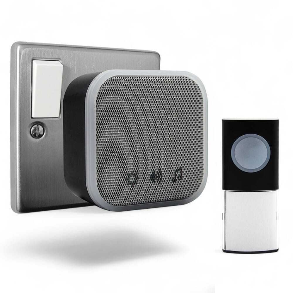 uni com plug in door chime black