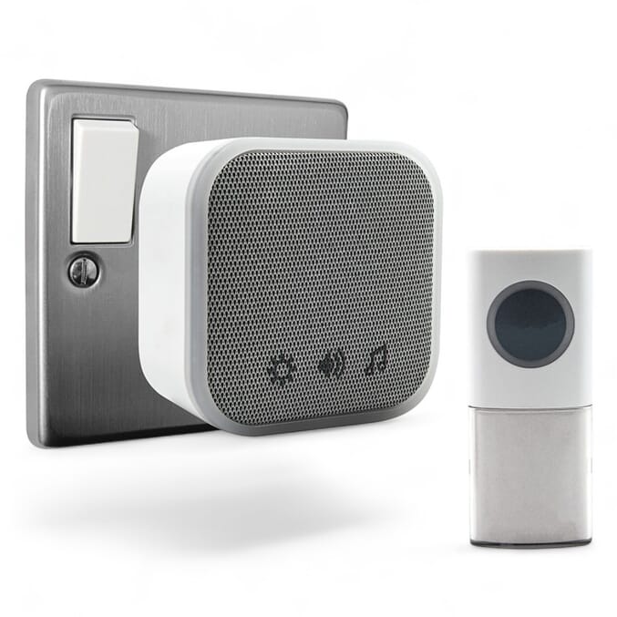 uni com plug in door chime white