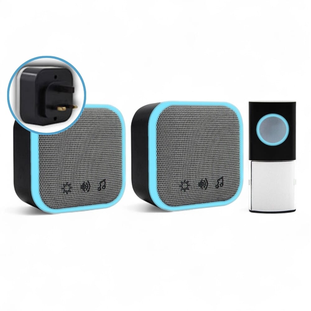 View UniCom Portable and Plug In Door Chime Set Black information