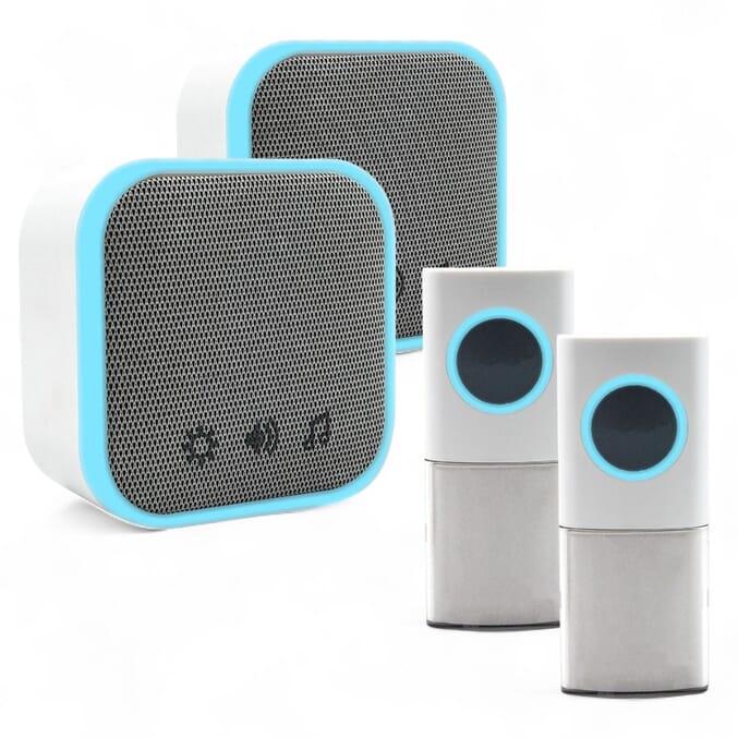 uni com portable door chime white pack of 2