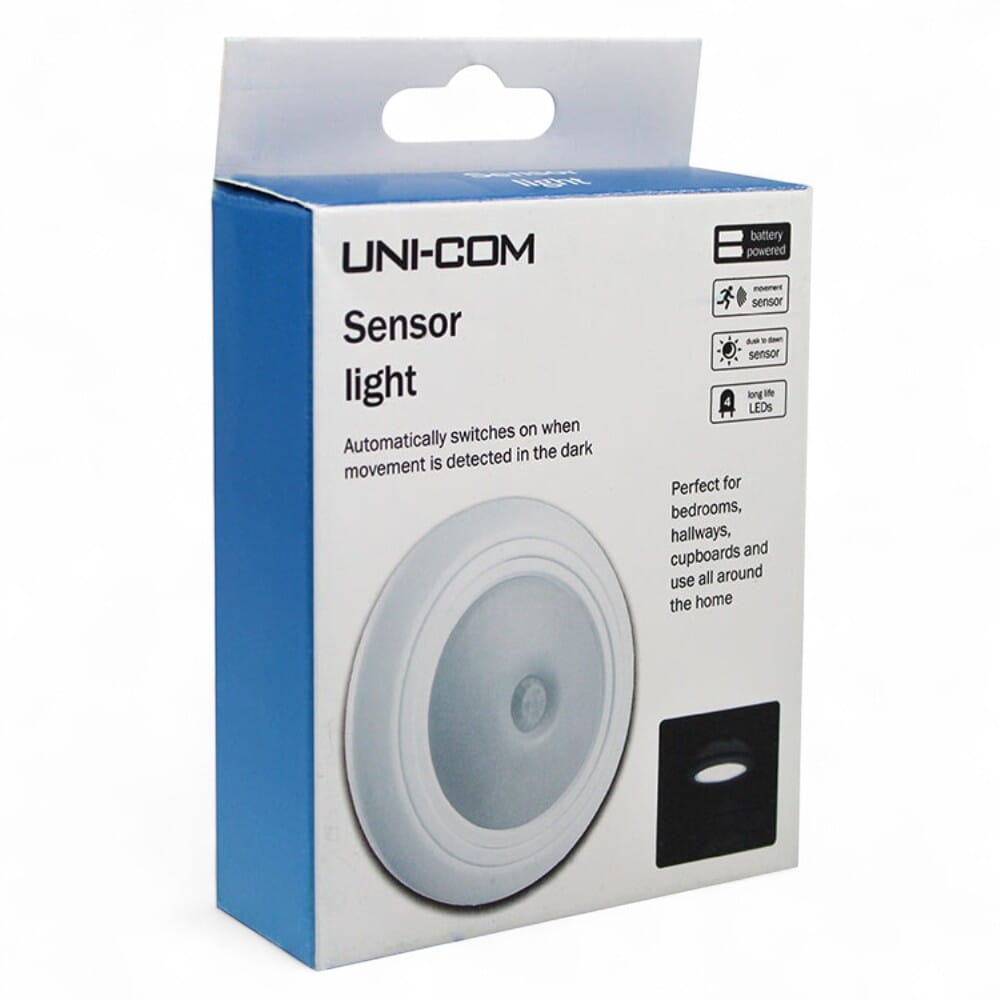 uni com sensor light box