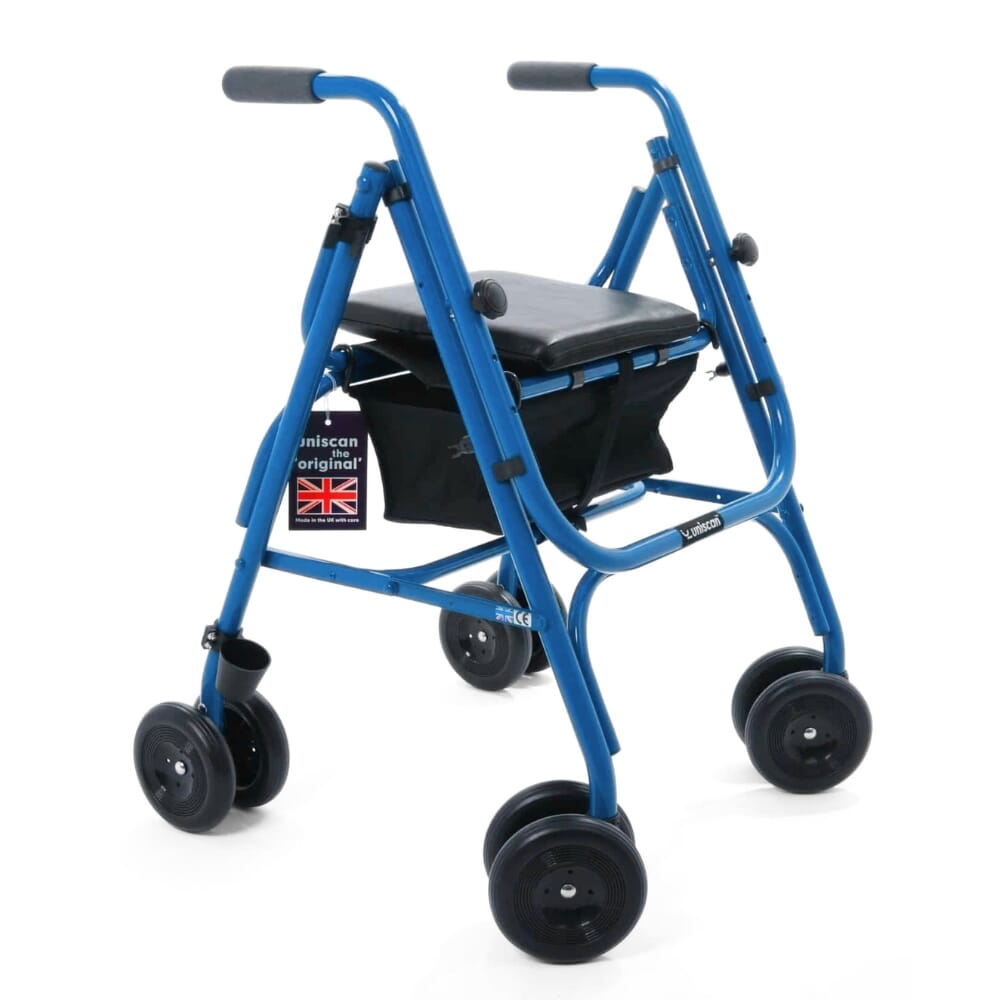 uniscan tall freeway rollator blue 1