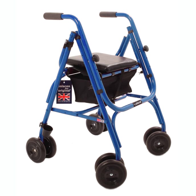 uniscan tall freeway rollator blue