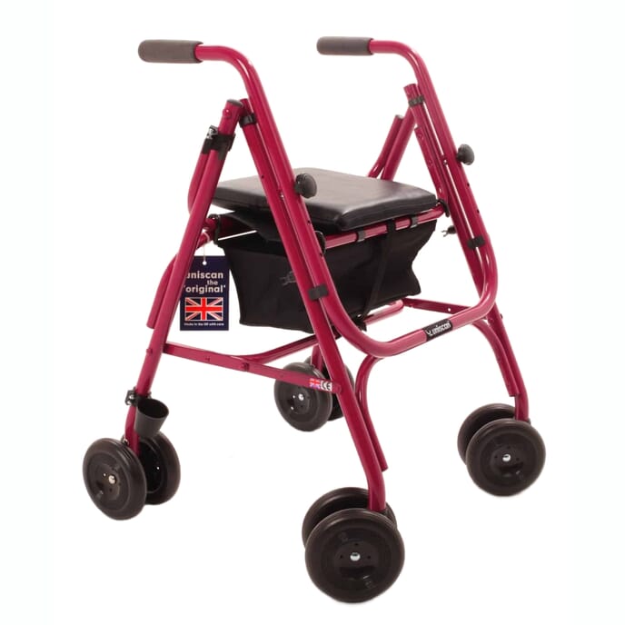 uniscan tall freeway rollator burgundy