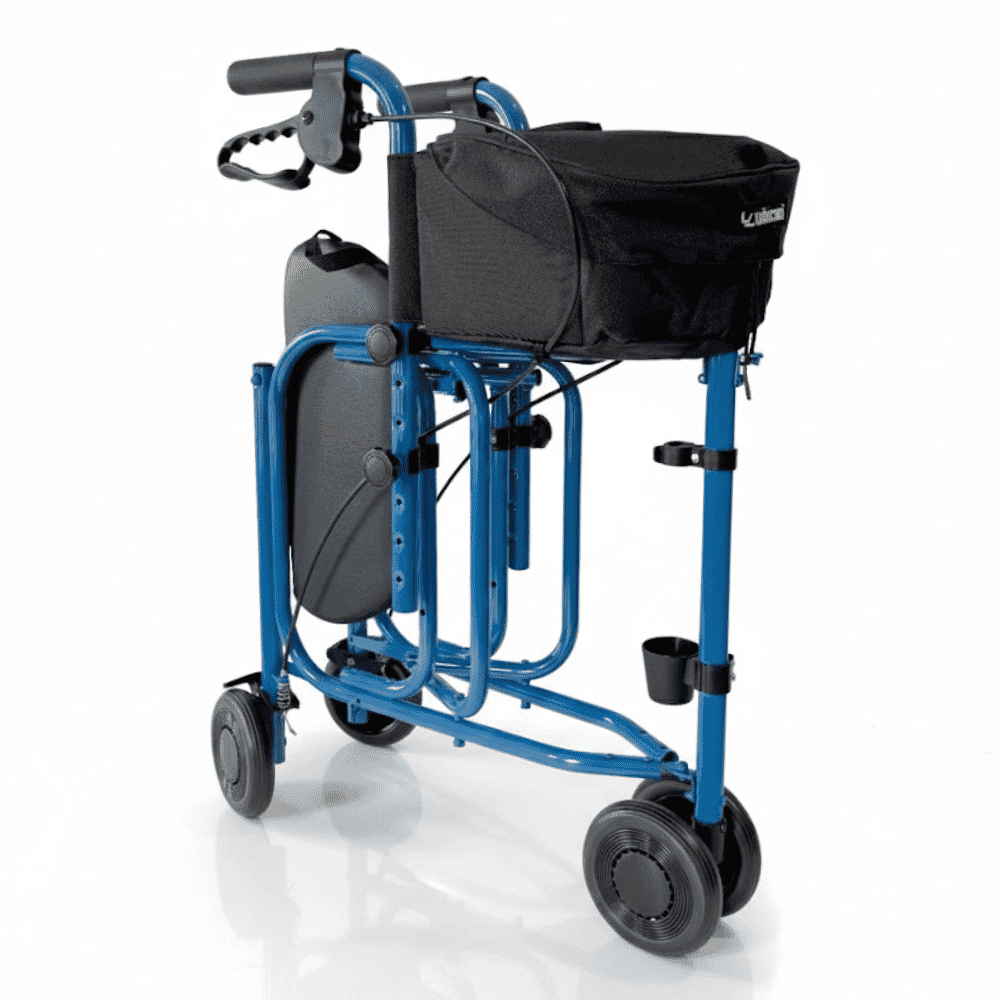 uniscan triumph rollator blue folded
