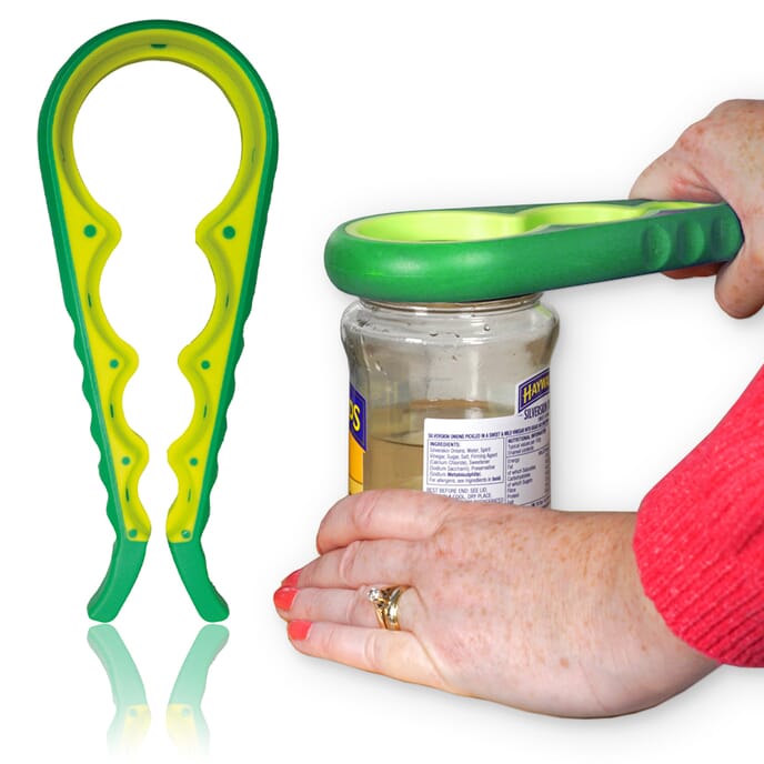 universal easygrip jar opener yellow and green