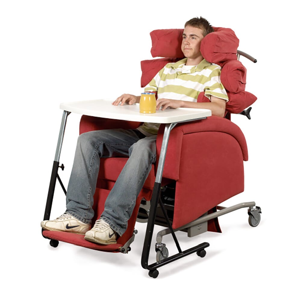 universal mobile tray in use