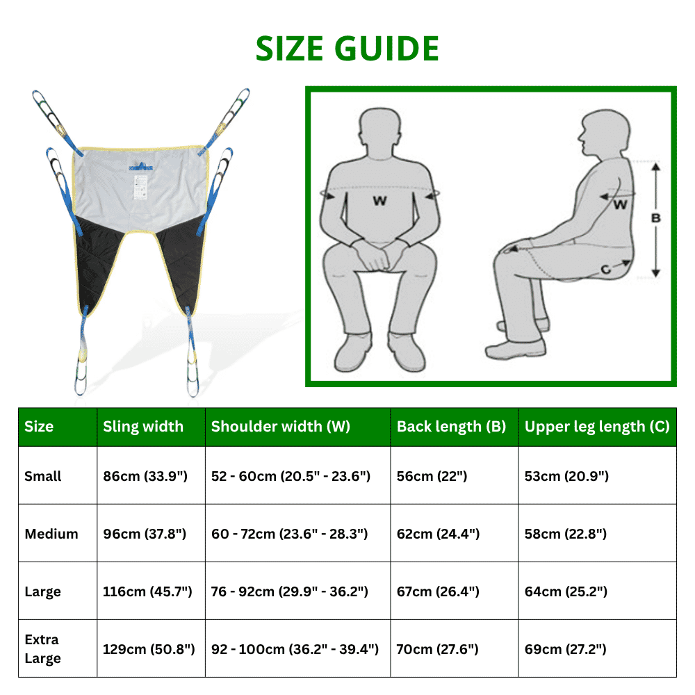 universal sling size guide