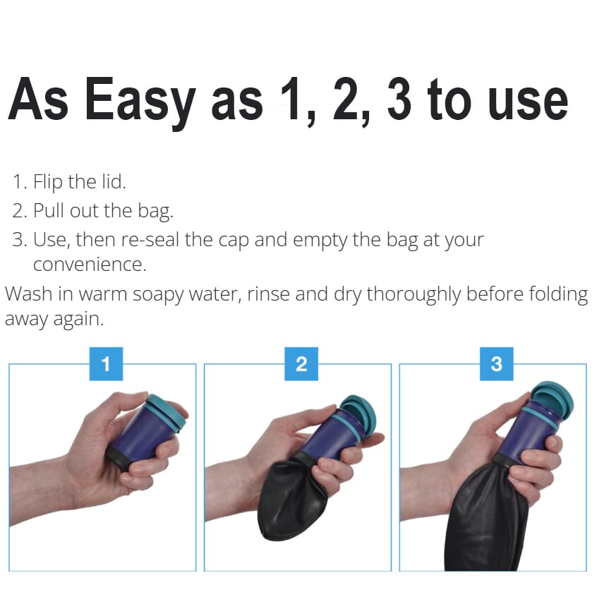 uribag male travel urinal as easy as 123