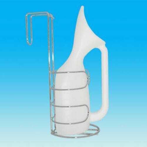 urinal bottle carrier shown with a urinal
