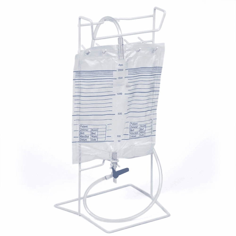 urine catheter bag floor holder with bag
