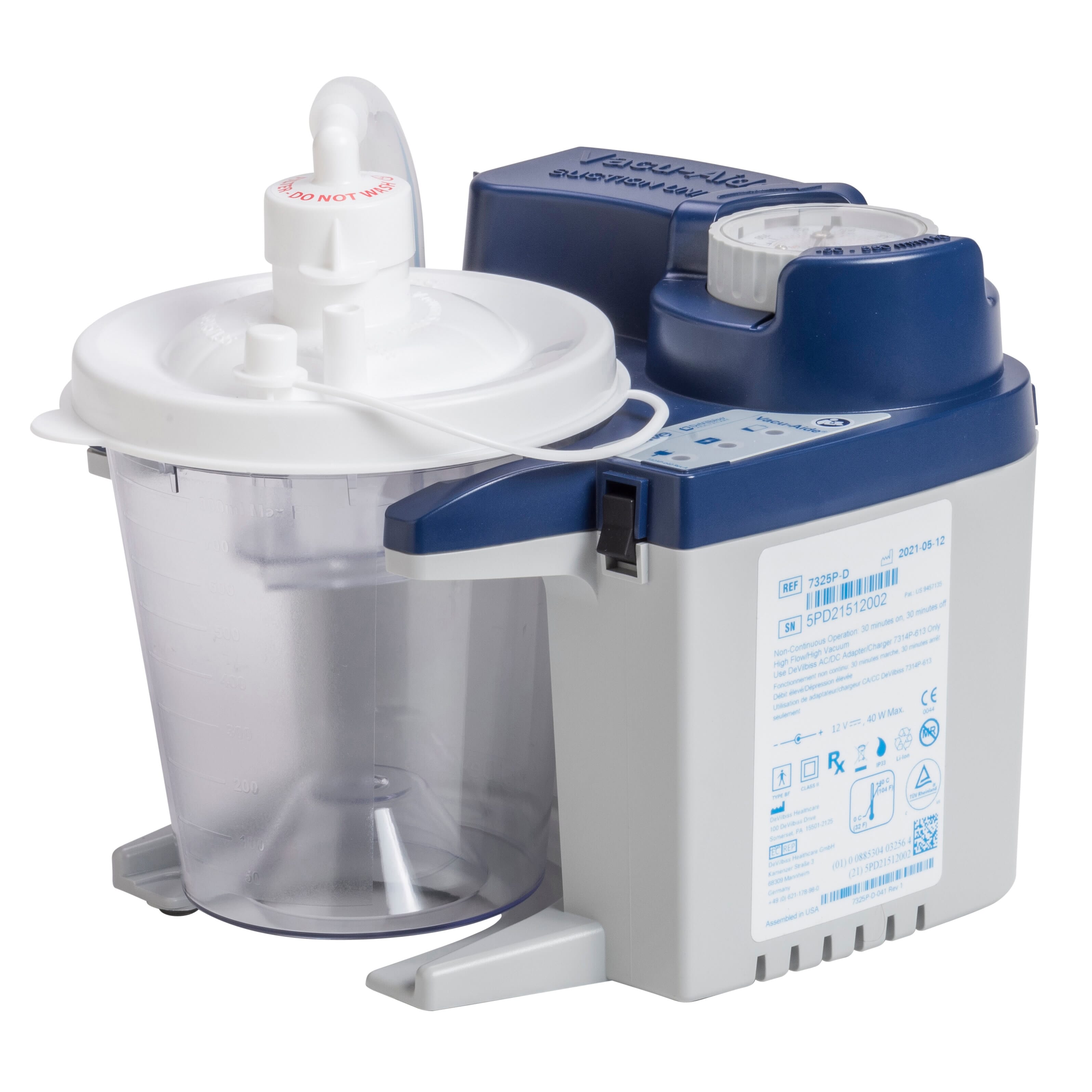 View VacuAide 7325 Portable Suction Unit information