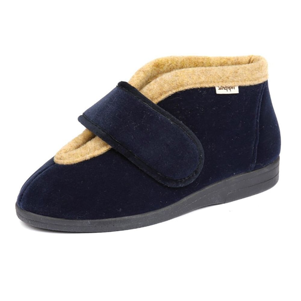 View Val Ladies Extra Extra Wide Slipper 4E6E Val Ladies Slipper in Navy Size 6 information