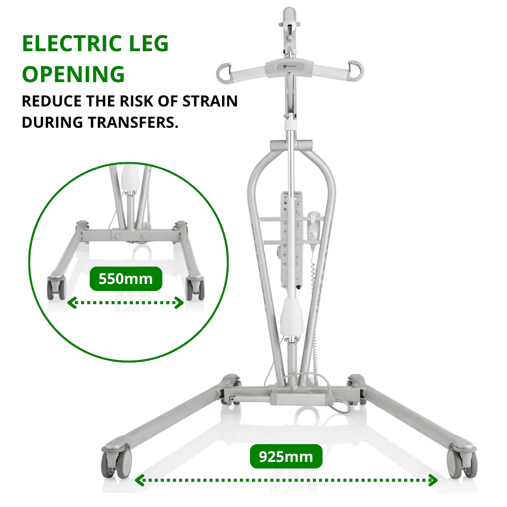 vega 505ee mobile hoist electric leg opening