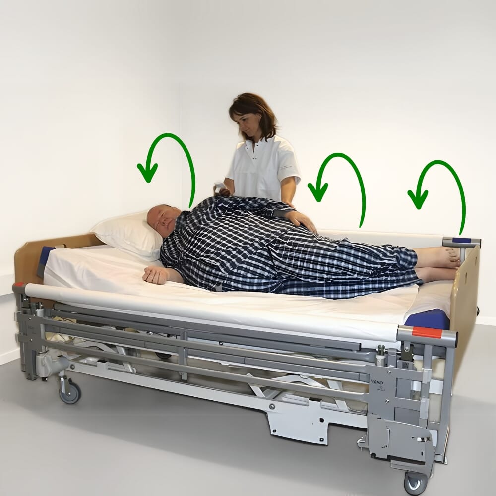 vendlet v5s bariatric patient turning system in use