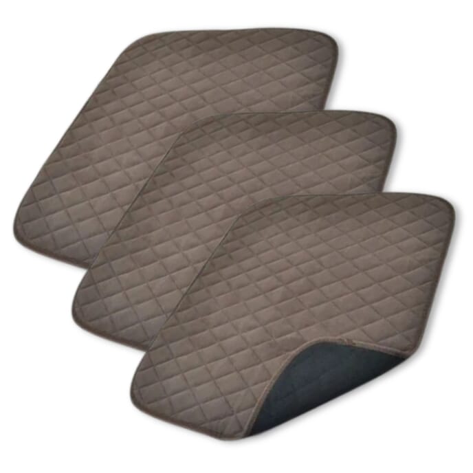 vida washable chair pad brown pack of 3