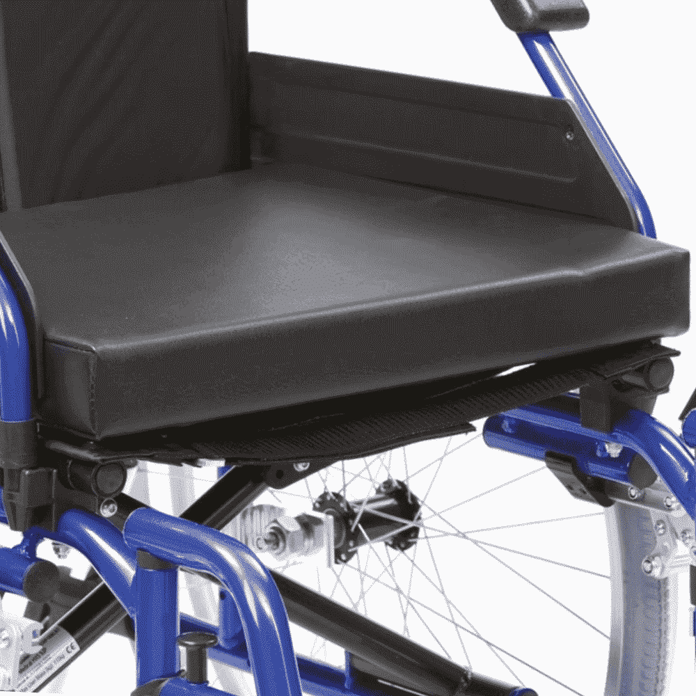 vinyl wheelchair cushion in situ