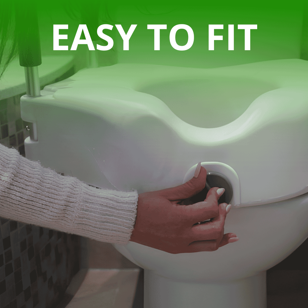 viscount raised toilet seat with arms easy to fit