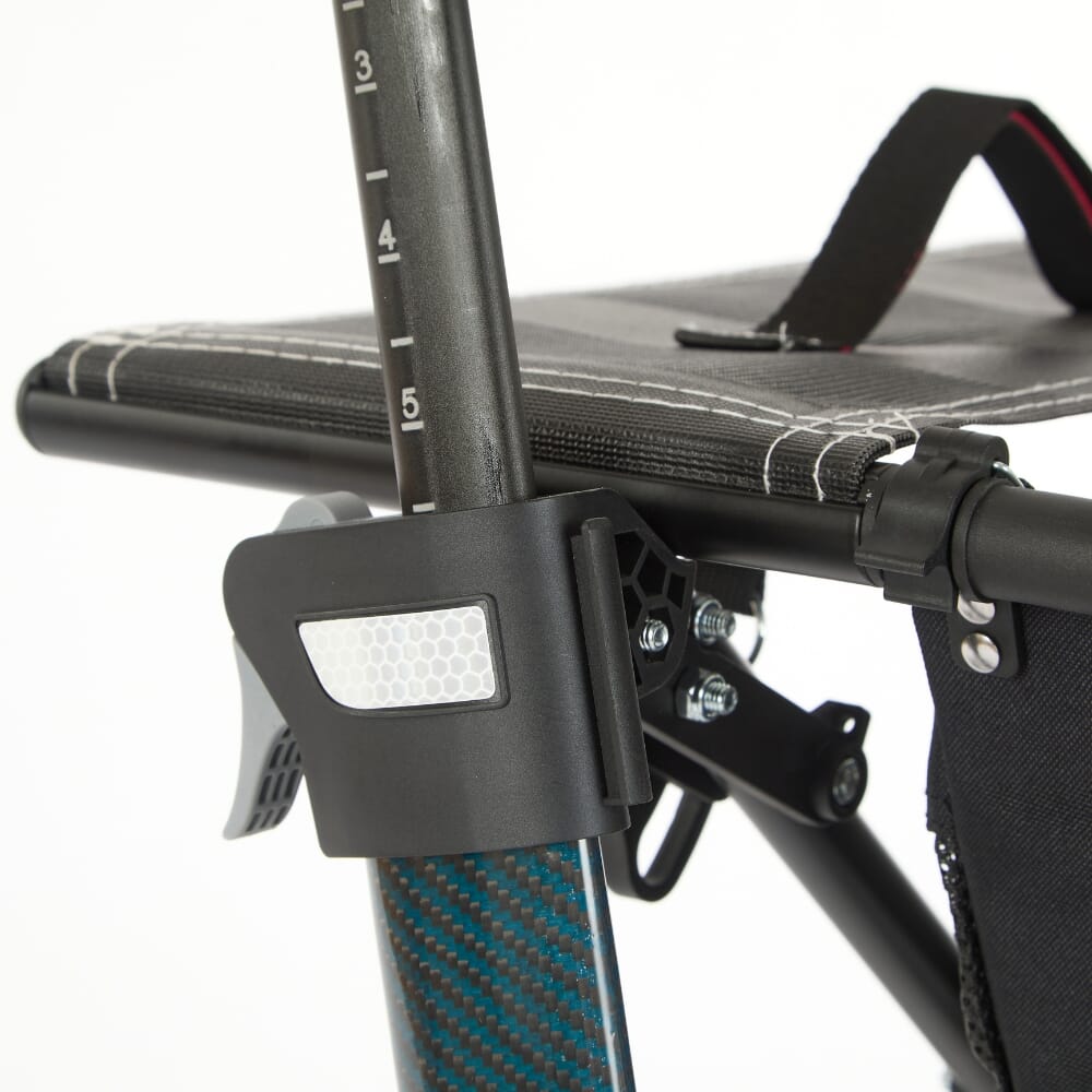 vivus carbon fibre rollator blue adjustment