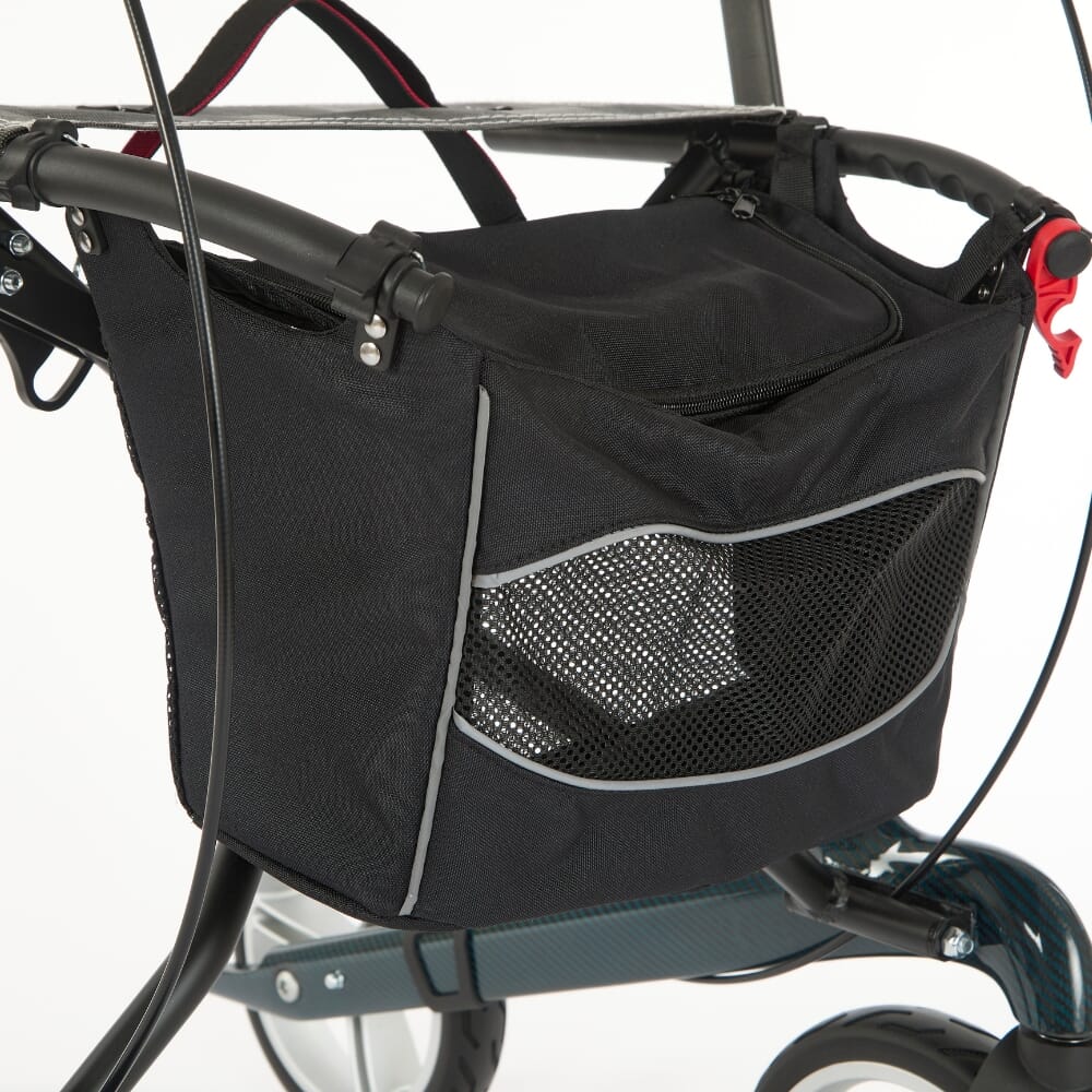 vivus carbon fibre rollator blue bag