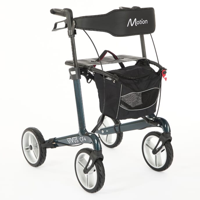 vivus carbon fibre rollator blue