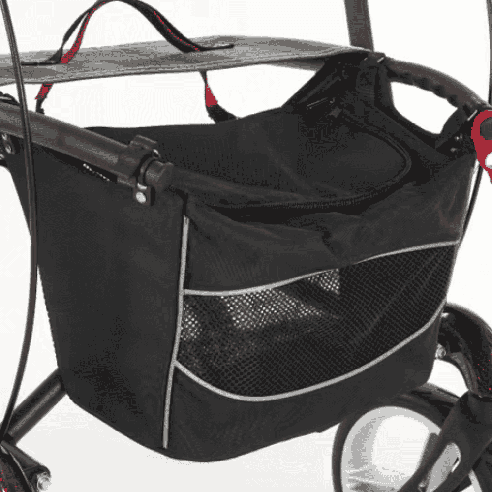 vivus carbon fibre rollator red storage