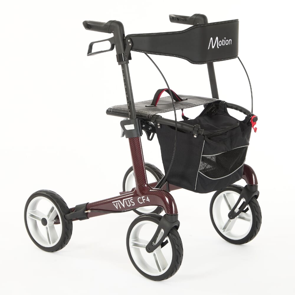 Vivus Carbon Fibre Rollator - Red