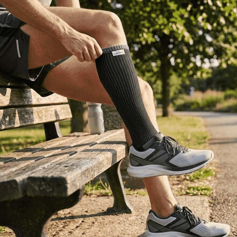 vulkan ae calf and shin support in use